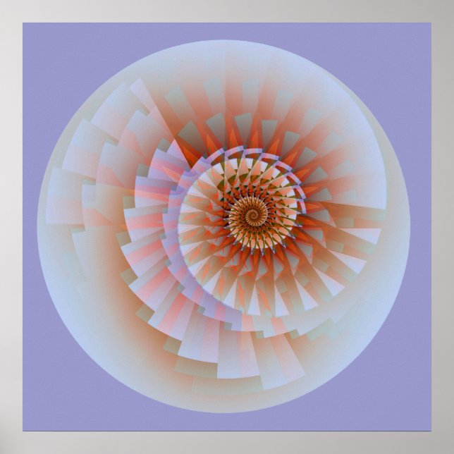Touch Abstract Fine Fractal Art Poster (Front)