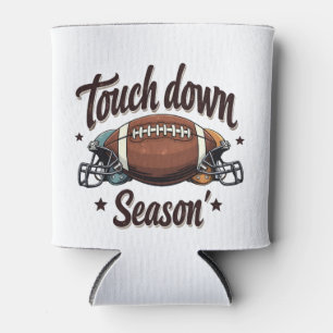 Touch Down Season Fantasy Football Rugby Gift  Can Cooler