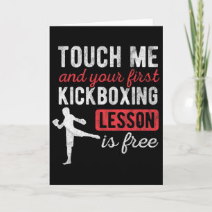 Touch Me And Your First Kickboxing Lesson Is Free Card
