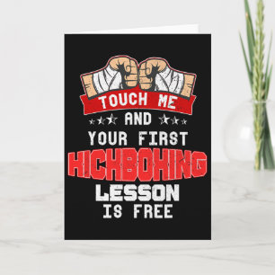 Touch Me And Your First Kickboxing Lesson Is Free Card
