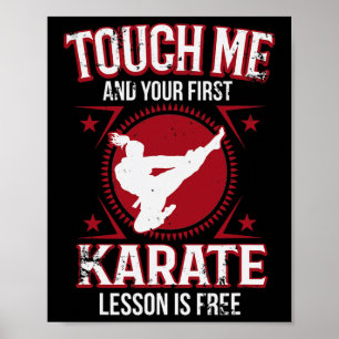Touch Me And Your First Lesson Is Free Girl Karate Poster