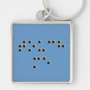 Touch Me (Braille) Square Keychain
