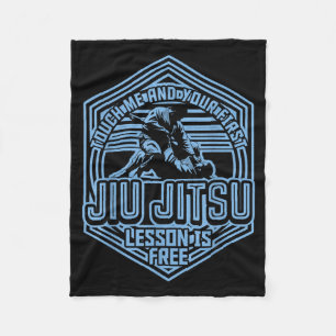 Touch Me Ft BJJ Humour Brazilian Jiu Jitsu MMA 7 Fleece Blanket