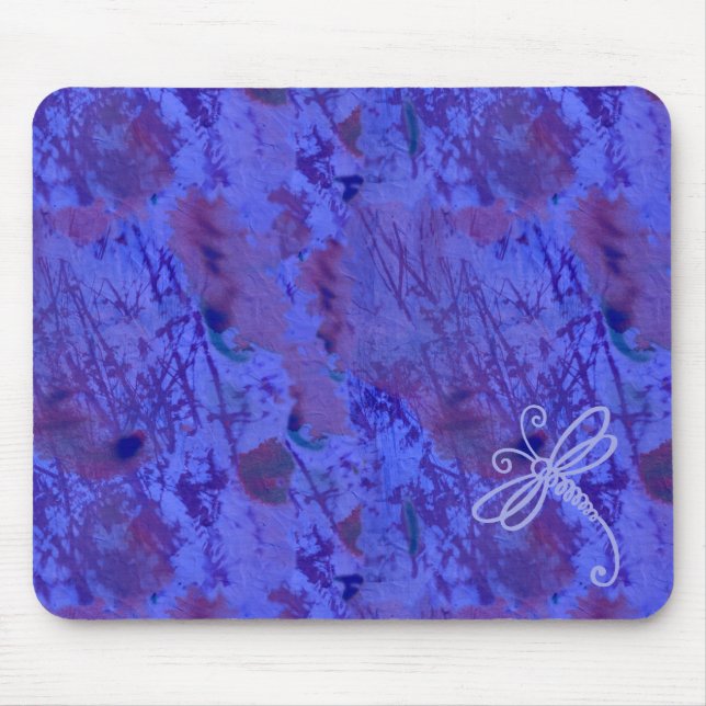 Touch Of Blue Dragonfly Art Mouse Pad (Front)
