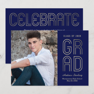 Touch of Class EDITABLE COLOR Graduation Card