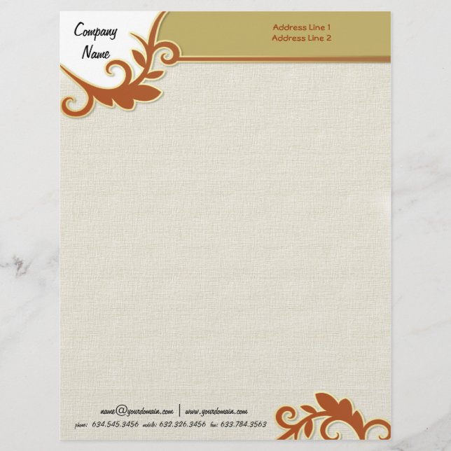Touch of Class Personalized Letterhead (Front)