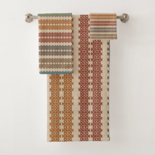 Touch of Colour Geo Pattern Bath Towel Set