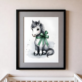 Touch of Colour Nursery Farm Animals Horse Poster