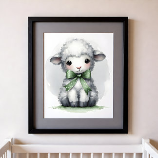 Touch of Colour Nursery Farm Animals Sheep Poster