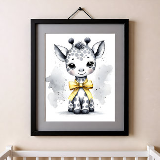 Touch of Colour Nursery Jungle Animals Giraffe Poster