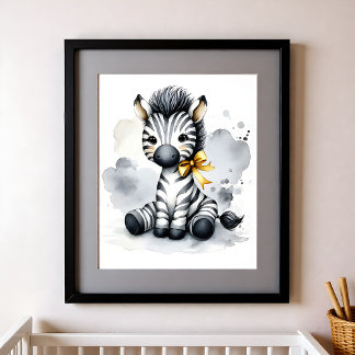 Touch of Colour Nursery Jungle Animals Zebra Poster