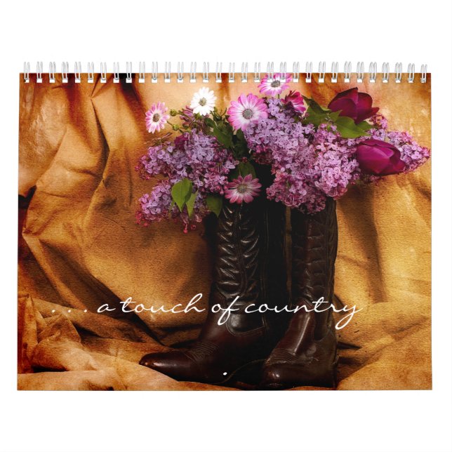 Touch of Country Calendar-Flowers in boots Calendar (Cover)