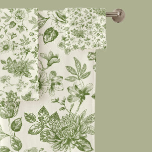 Touch of Elegance Garden Toile Bath Towel Set