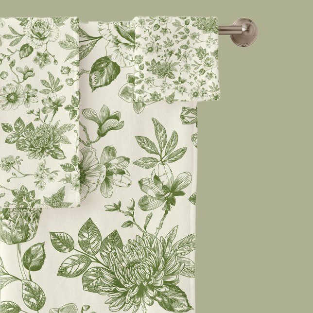 Touch of Elegance Garden Toile Bath Towel Set (Creator Uploaded)