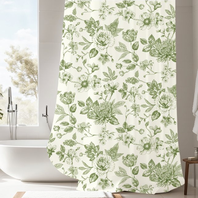 Touch of Elegance Garden Toile Shower Curtain (Creator Uploaded)