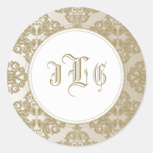 Touch of Gold Classic Round Sticker