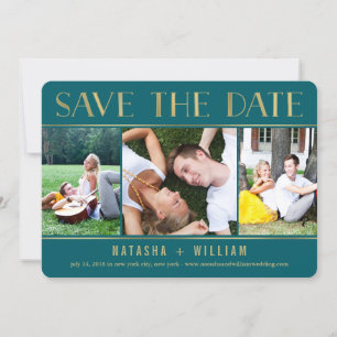 Touch of Gold EDITABLE COLOR Collage Save The Date