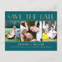 Touch of Gold EDITABLE COLOR Collage Save The Date