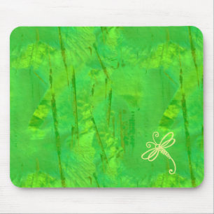 Touch Of Green Dragonfly Art Mouse Pad