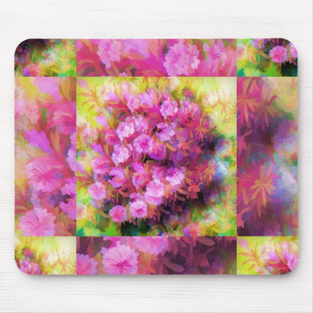 Touch of Pink Flowers Mouse Pad (Front)
