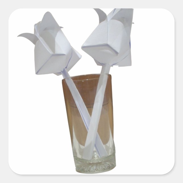 Touch of Romance: A Peaceful Valentine's Day Square Sticker (Front)