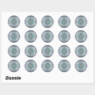 Touch Of Turquoise  Round Stickers