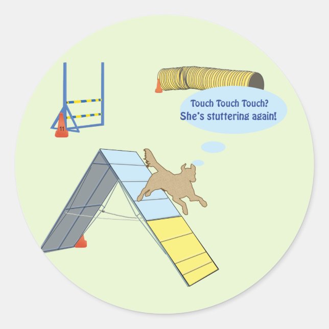 Touch Stutter Classic Round Sticker (Front)