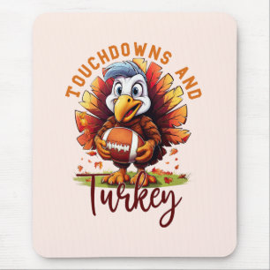 Touchdown and Turkey Thanksgiving Mouse Pad