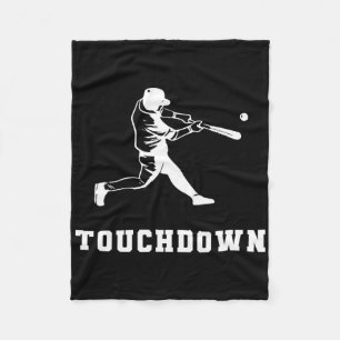 Touchdown Baseball Humour Funny Touchdown Baseball Fleece Blanket