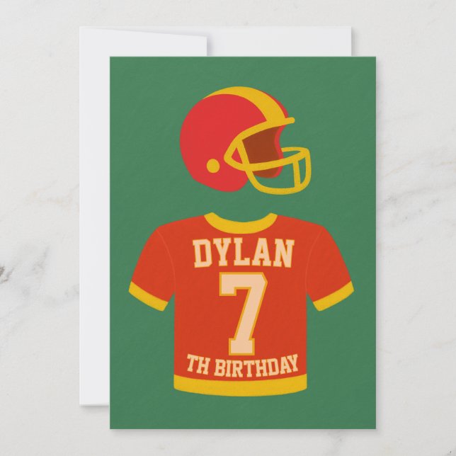 Touchdown Birthday Invitation – Football Party Inv (Front)