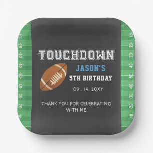 Touchdown Boy Football Paper Plate