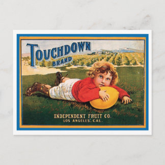 Touchdown Brand Vintage Crate Label Postcard