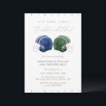 Touchdown Brother Joint Football Helmet Birthday Invitation<br><div class="desc">Kick off a fun celebration for your little quarterbacks with this “Touchdown Brothers” watercolor football invitation. Featuring blue and green helmets and soft neutral typography,  it’s ideal for brothers’ joint birthdays or sports-themed parties.</div>