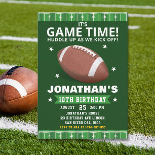 Touchdown Celebration: Football Field Birthday boy Invitation