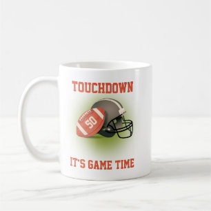 Touchdown Fifty Vintage Football 50th Birthday Coffee Mug