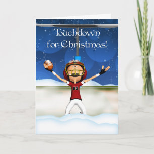 Touchdown For Christmas - American Football Holiday Card