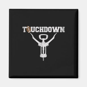 Touchdown Funny Football And Wine Lovers Gift Magnet
