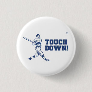 Touchdown Homerun Baseball Football Sports 3 Cm Round Badge