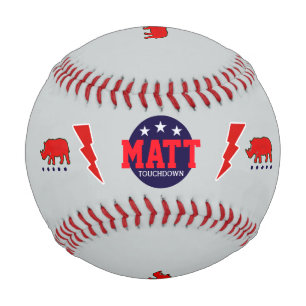 touchdown personalised baseball