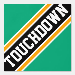 TOUCHDOWN Tiled Green Blue Black Racing Stripes Wallpaper