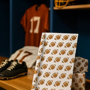 Touchdown Time Football Wrapping Paper