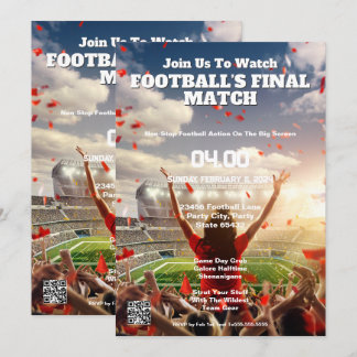 Touchdown Triumph Football Finale Invitation