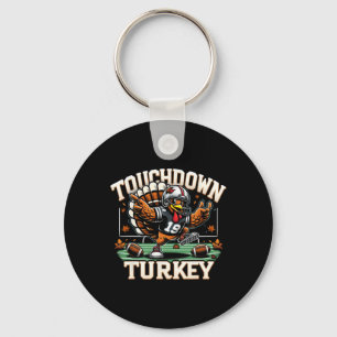 Touchdown Turkey Thanksgiving Footll Holiday Turke Key Ring