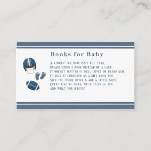Touchdowns and Tiny toes, Football baby shower Enclosure Card