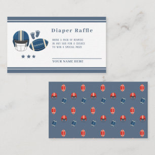 Touchdowns and Tiny toes, Football baby shower Enclosure Card