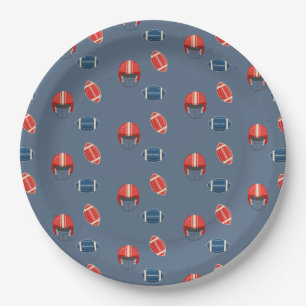 Touchdowns and Tiny toes, Football baby shower Paper Plate