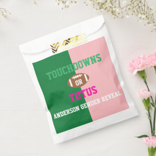 Touchdowns or Tutus Gender Reveal Favour Bags