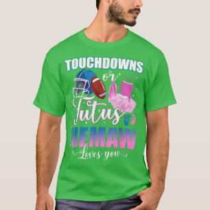 Touchdowns Or Tutus Memaw Loves You Gender Reveal T-Shirt
