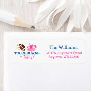 Touchdowns or Tutus Pink Blue Gender Reveal Party