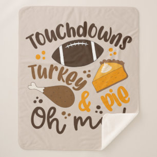 Touchdowns Turkey & Pie   Oh My Sherpa Blanket